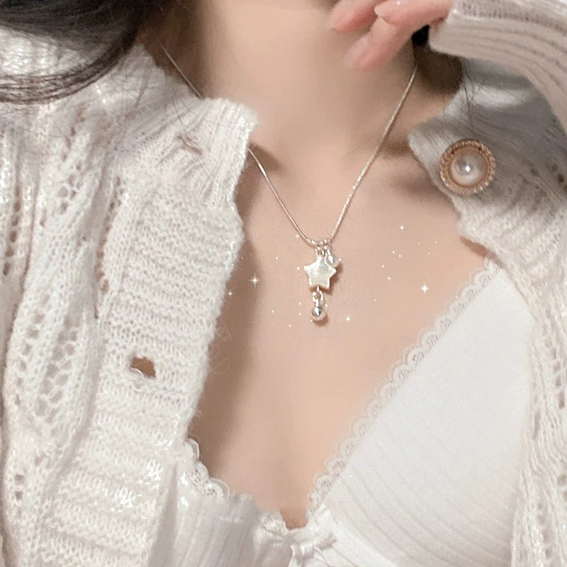 Sweet Paradise Silver Starlight Star Pendant Necklace - Image 4