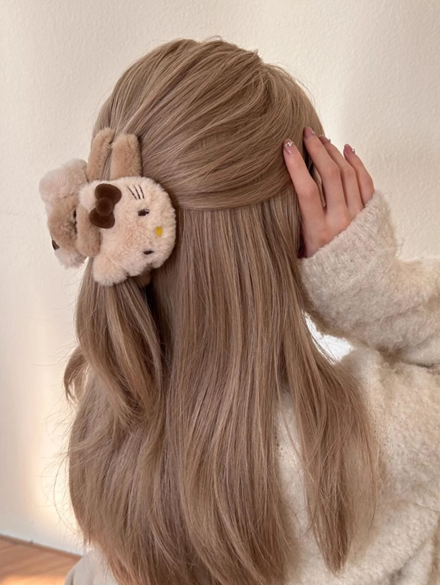 Sweet Plush Kitty Cartoon Pink Hair Claws Hair Clips Hair Accessories - Image 6