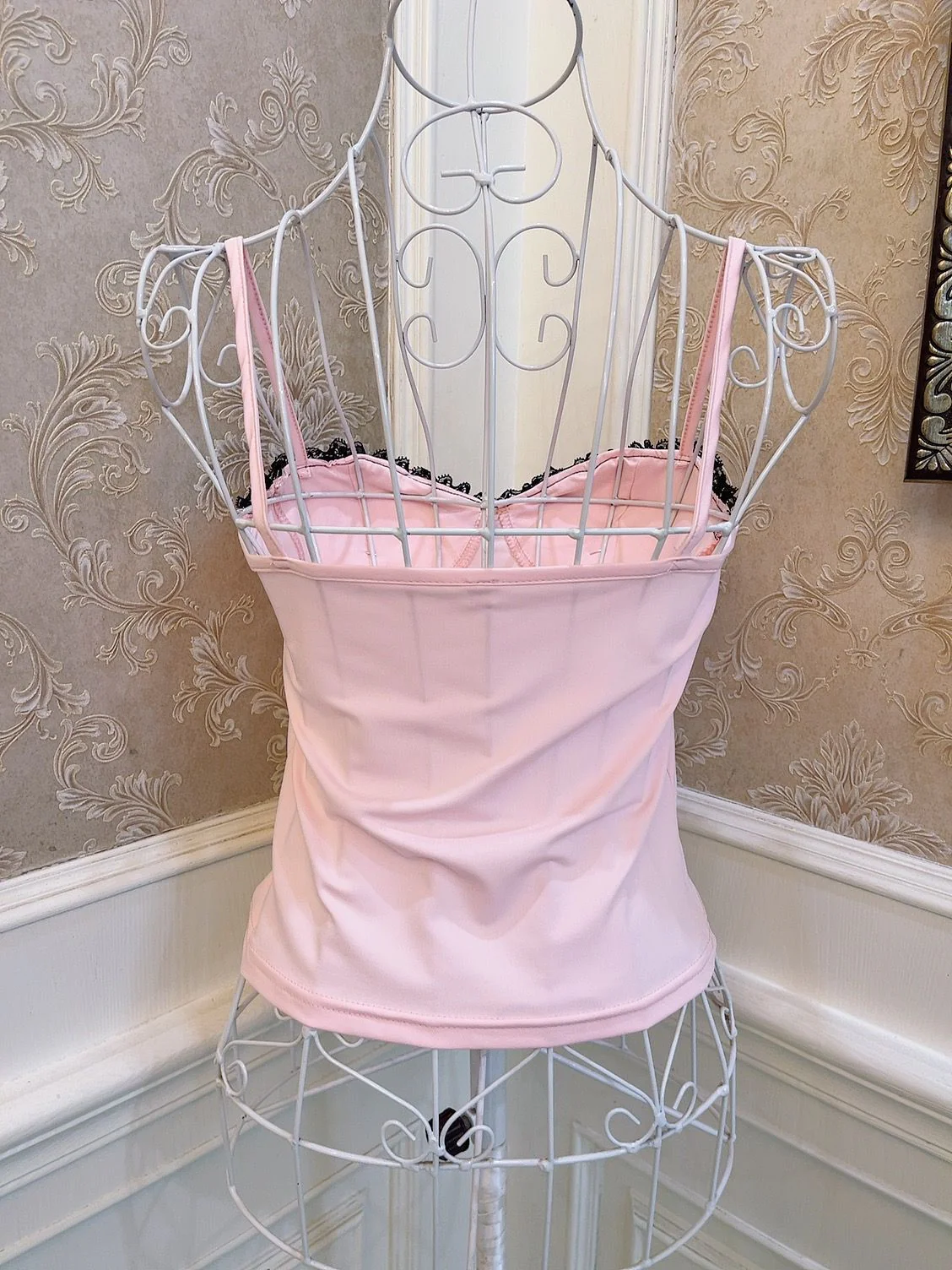 Sweetheart Princess Balletcore Pink Bow Slim Fit Camisole Top - Image 6