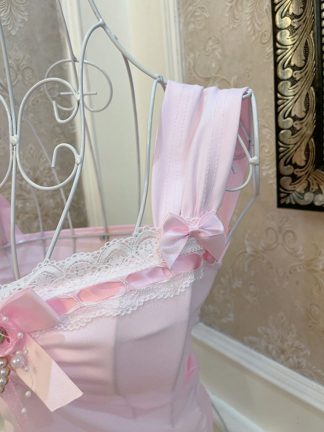 Sweetheart Princess Girly Rose Pink Camisole Top - Image 5