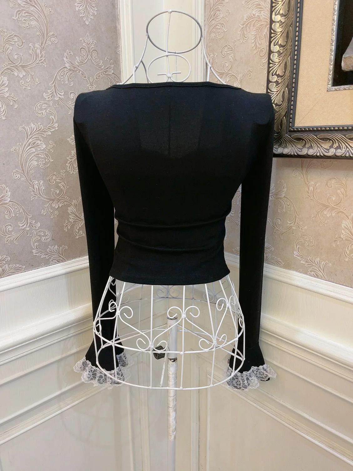 Sweetheart Princess Luxurious Beads White Black Blue Top - Image 6