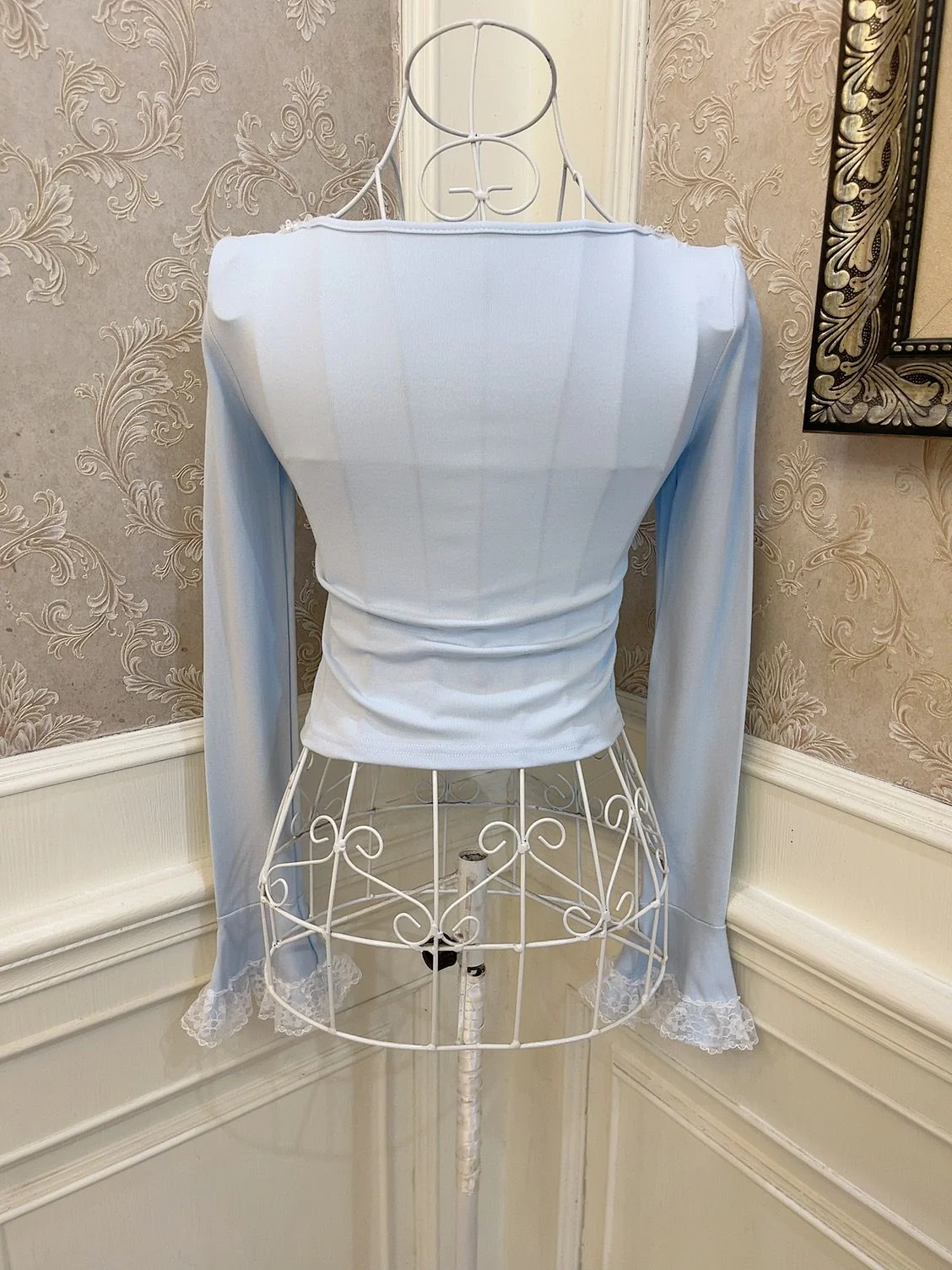 Sweetheart Princess Luxurious Beads White Black Blue Top - Image 7
