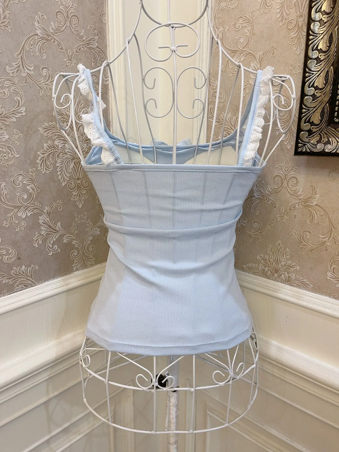 Sweetheart Princess Much Cute Black White Blue Camisole Top - Image 8