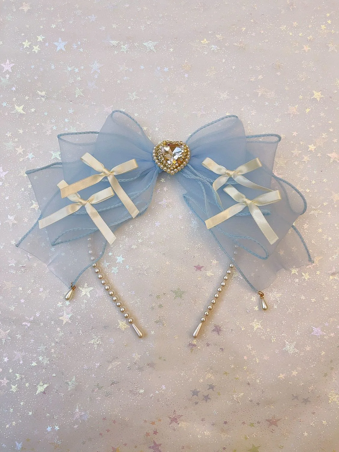 Sweetheart Princess Organza Pastel Pink Blue Yellow Black Headband Hairband Hair Accessories - Image 4