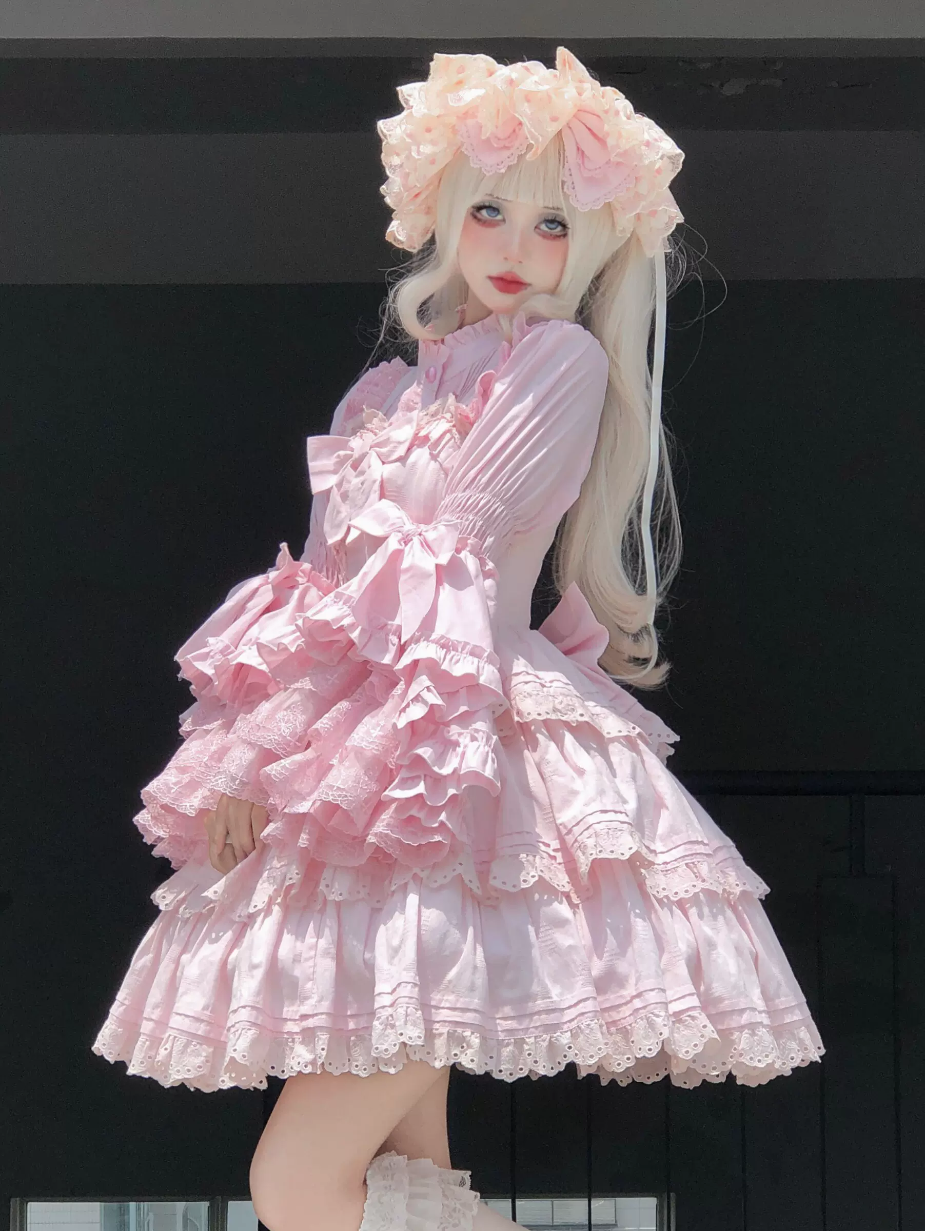 Twilight Lolita Plus Size Doll Collar Long Bell Sleeve Blouse Shirt - Image 12