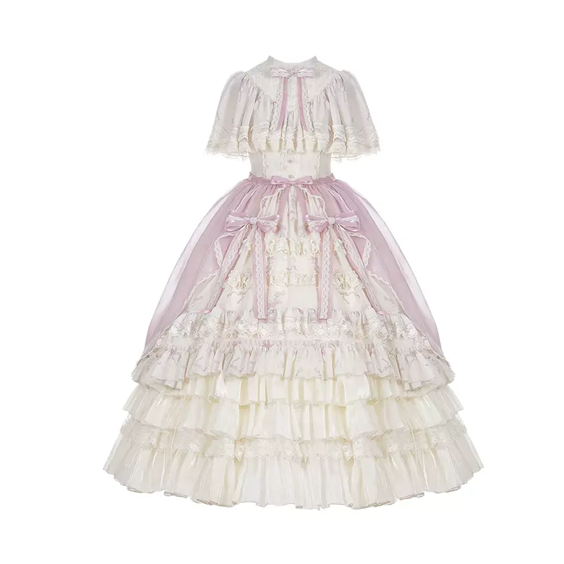 Universal Lolita Letters And Poems Bellflower Dress Petticoat Skirt Three Piece Set - Image 10