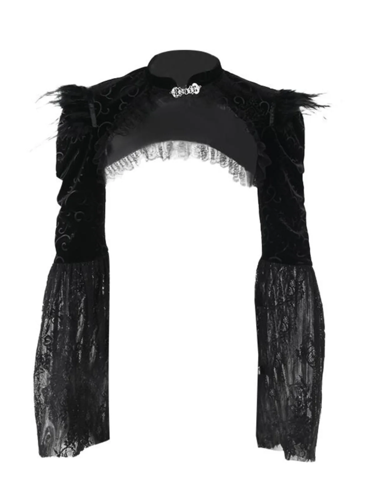 Winged Devil Queen Halloween Black Dress & Shrug Two Piece Set - Image 6