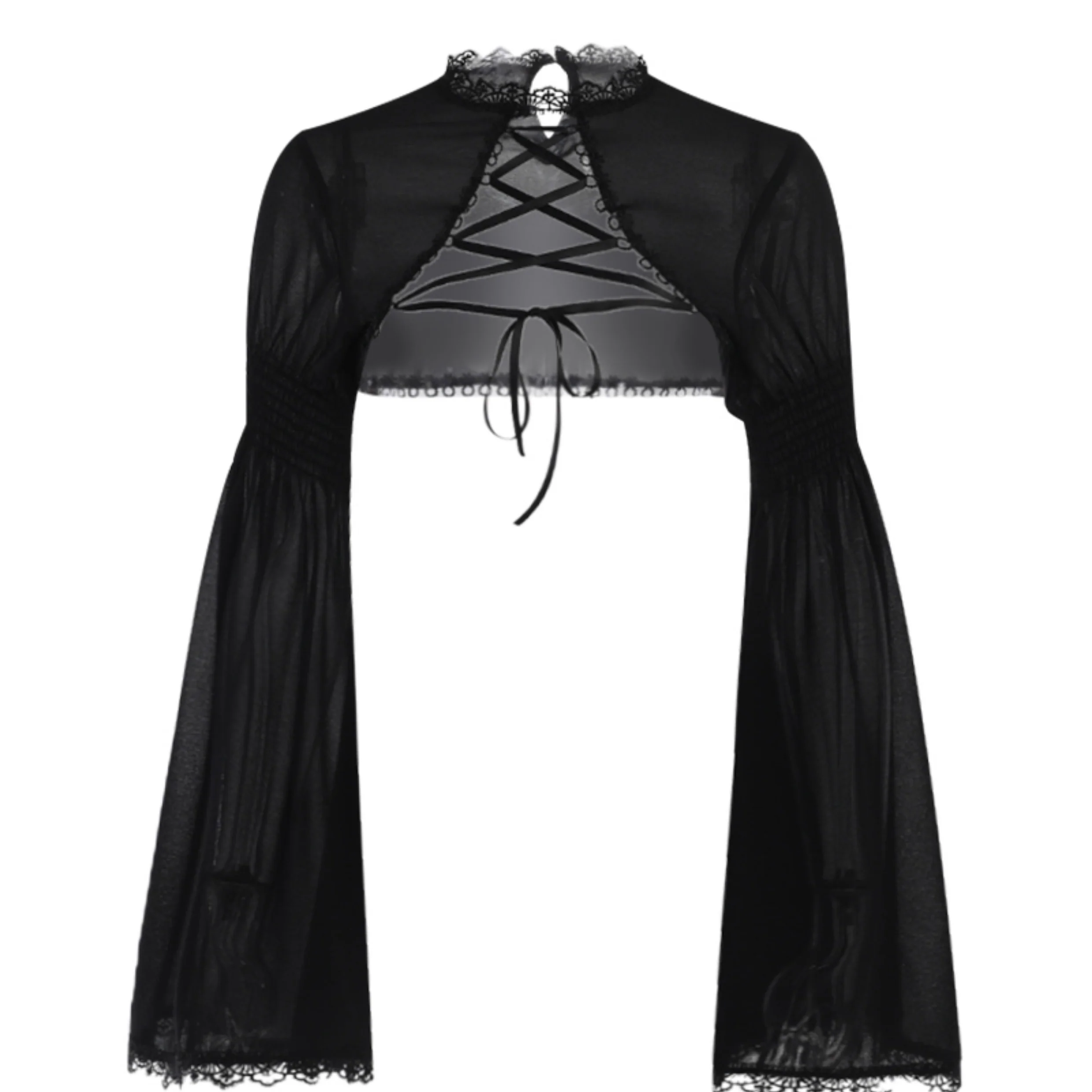 Winged Devil Queen Halloween Black Dress & Shrug Two Piece Set - Image 7