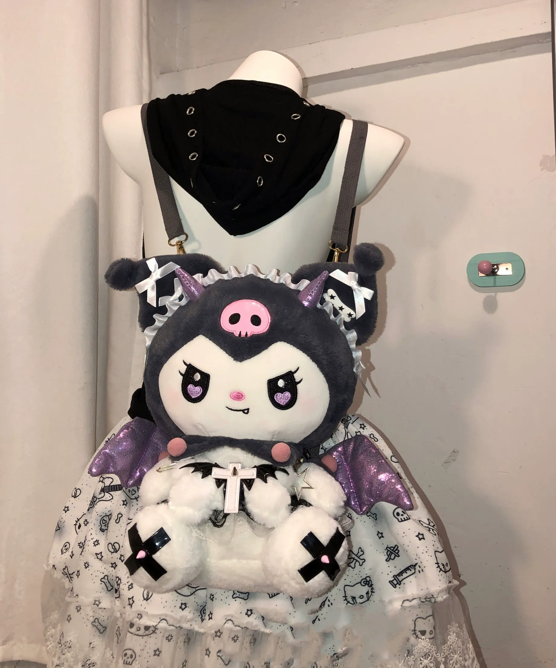 Y2K Melody Purple Devil Cross Angels Backpack Doll Bag - Image 5