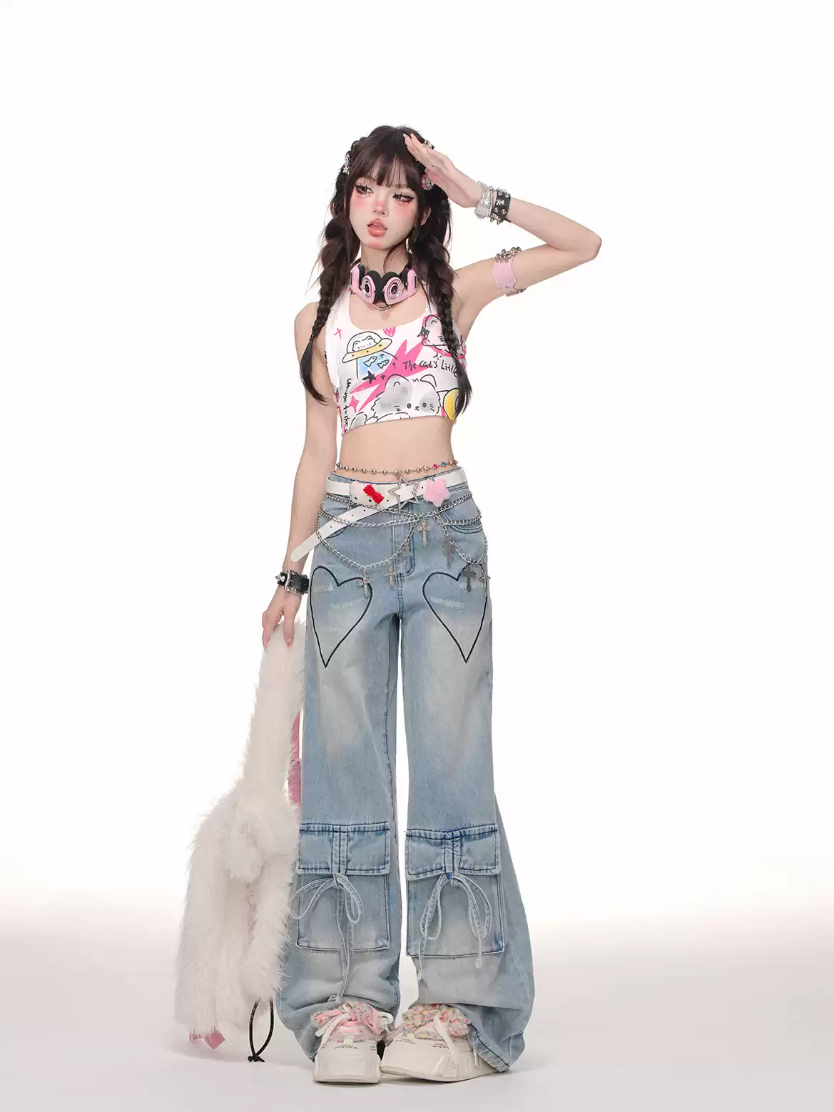 Young Eyes West Coast Love Baggy Jeans - Image 4